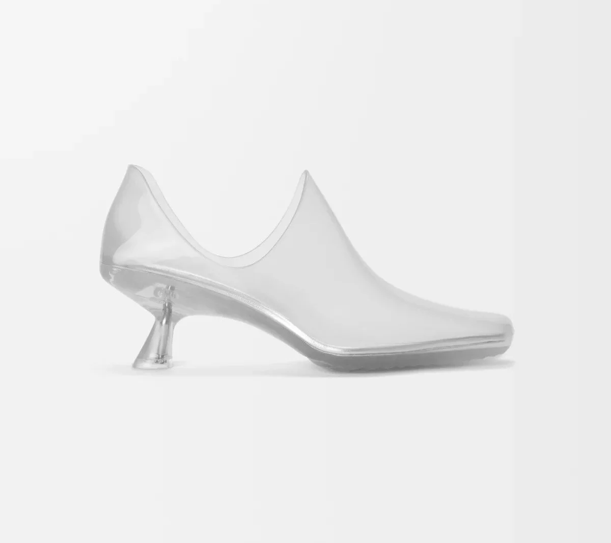 Loewe Emily Aqua Bootie in PVC in Transparent, $1,100 at Loewe