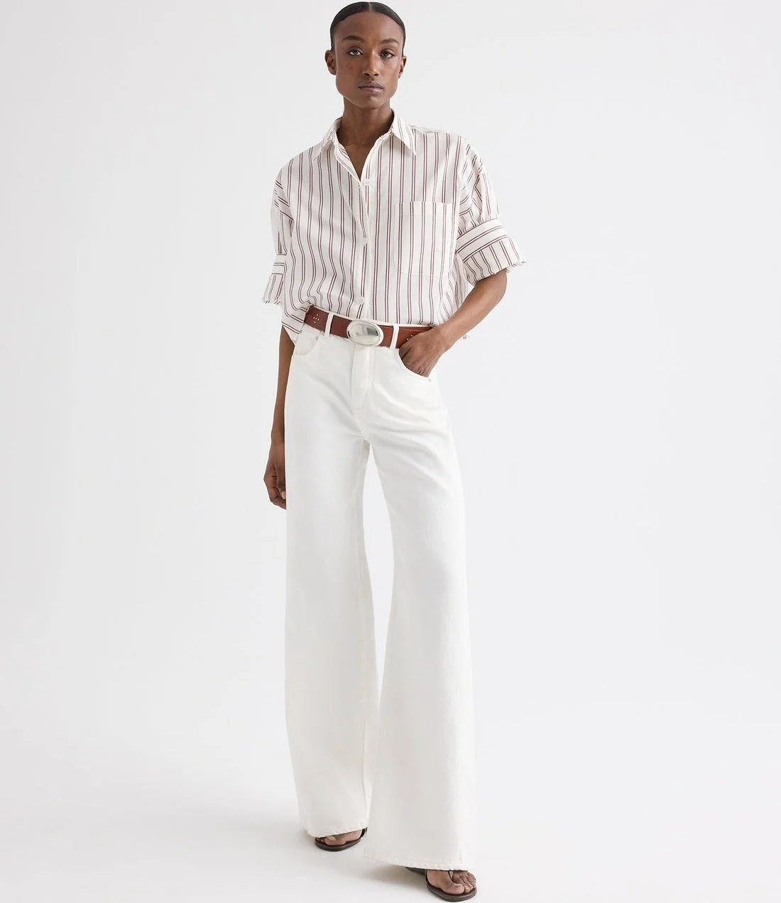 TWP West 11th St Jean in Natural Denim, $425 at TWP