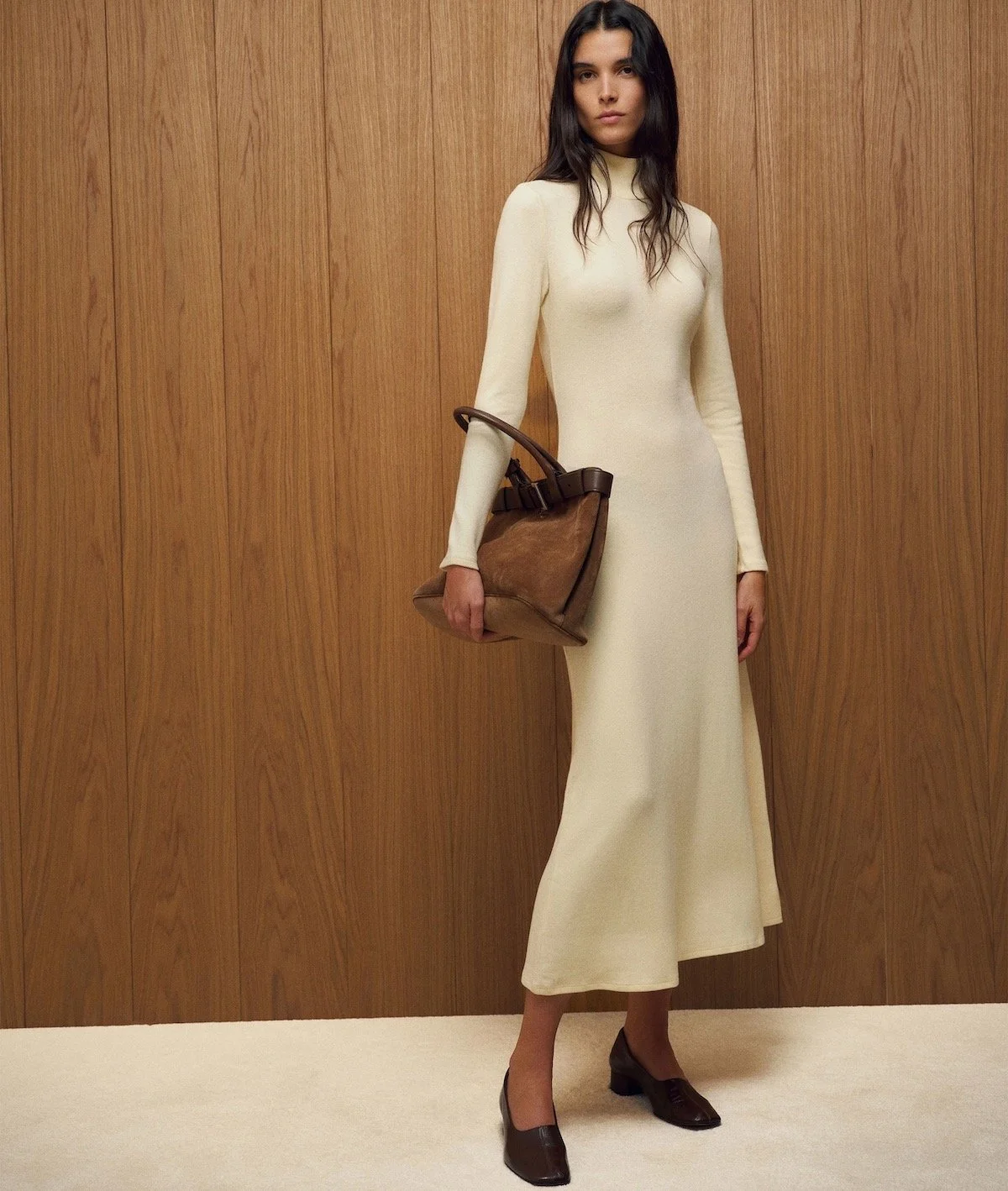 Reformation Cory Knit Dress in Custard, $178 at Reformation