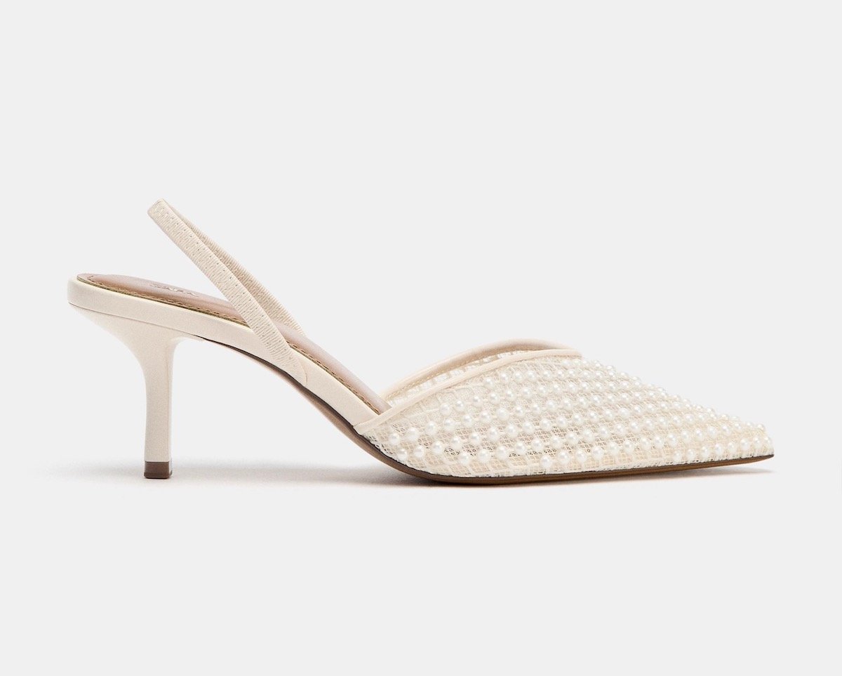 Zara Pearl Slingback Shoes, $79.90 at Zara