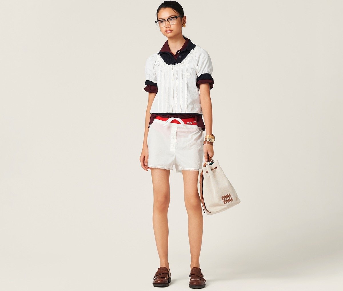 Miu Miu Batiste Boxer Shorts, $750 at Miu Miu