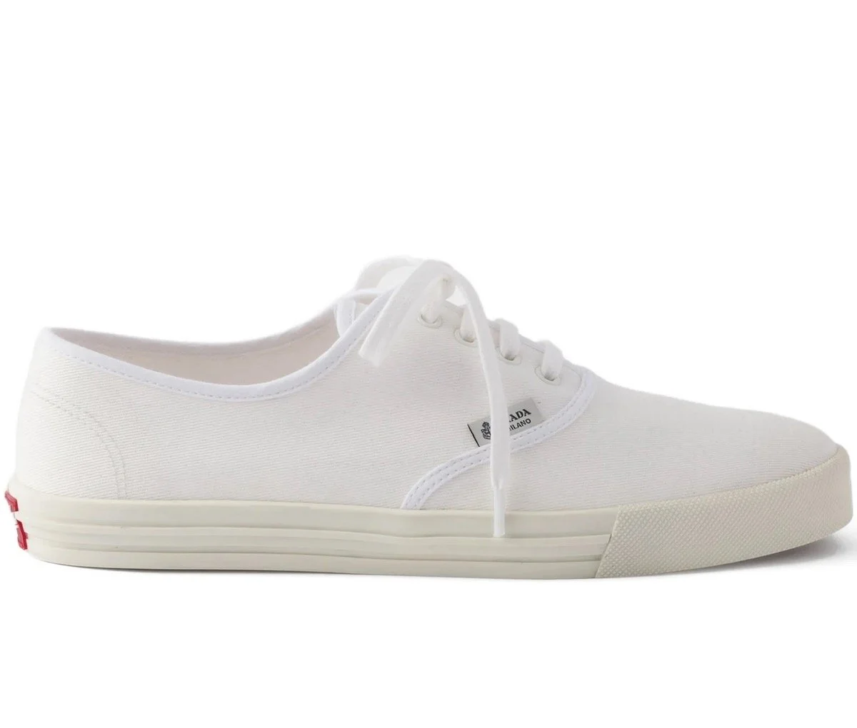Prada Drill Fabric Laced Sneakers, $897 at SENSER