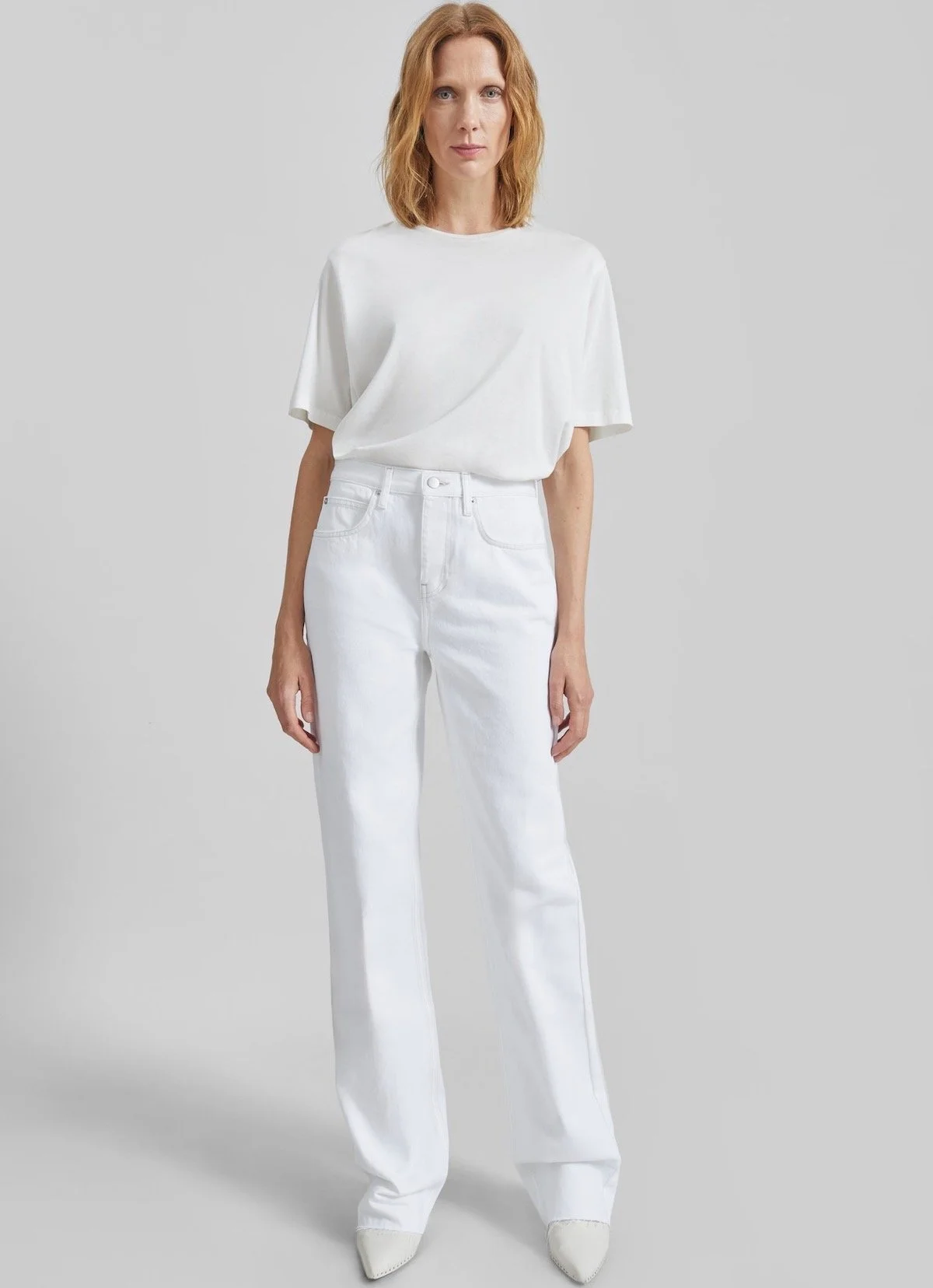 The Frankie Shop Dalston Jeans in White, $235 at The Frankie Shop