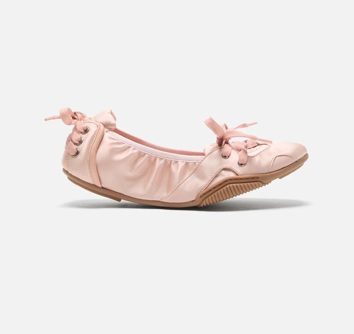 Acne Studios Lace-Up Satin Shoes in Powder Pink, $580 at Acne Studios