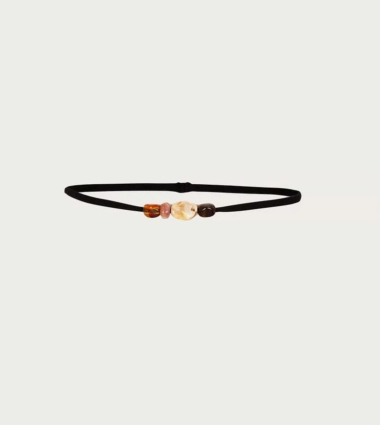 SAME Beaded Stone Belt in Brown/Nude Stone, $58 at SAME