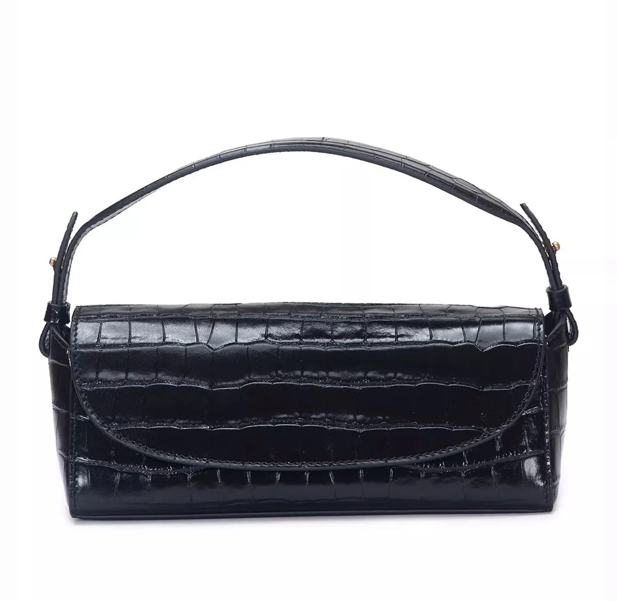 Vince Sabrina Croc-Embossed Leather Mini Top-Handle Bag in Black, $348 at Bloomingdale's