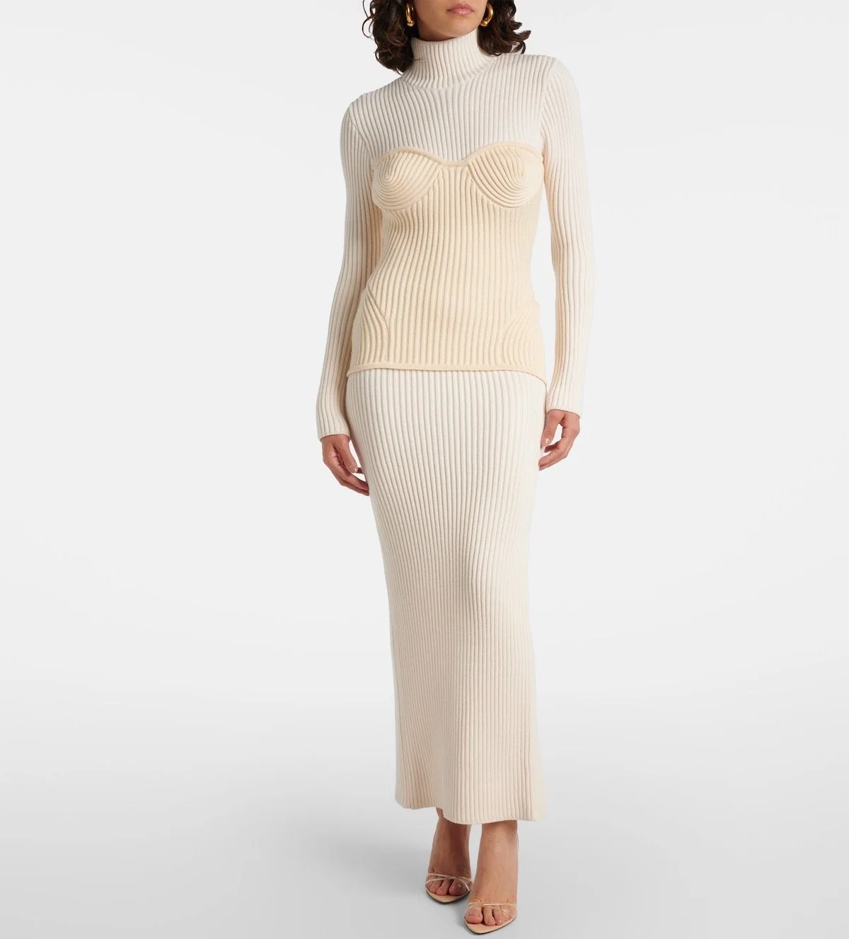 Jean Paul Gaultier Ribbed-Knit Wool-Blend Maxi Dress, $1,254 at Mytheresa
