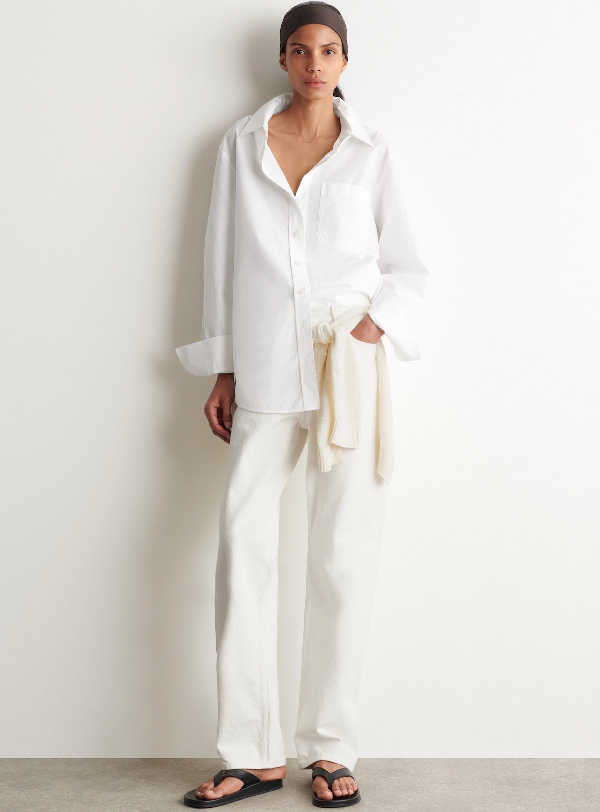 COS Chord Straight-Leg Jeans in White, $129 at COS