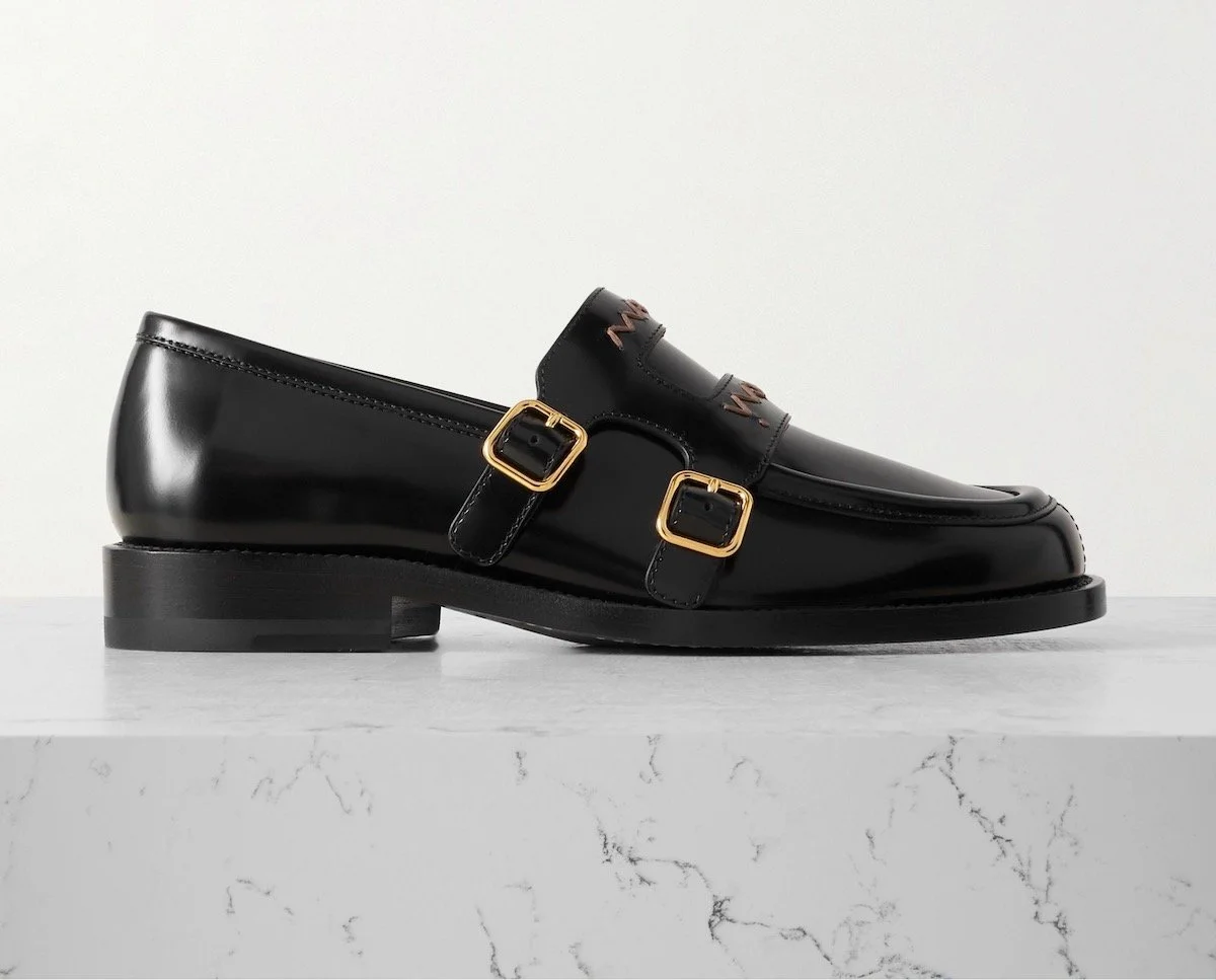 Marni Buckled Embroidered Leather Loafers, $660 at Net-a-Porter