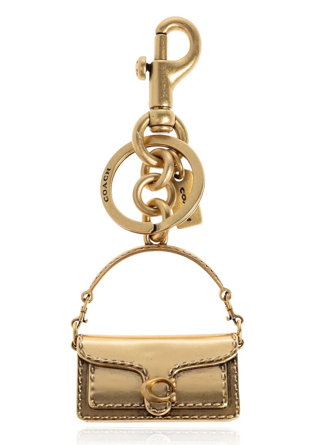 Coach Logo-Engraved Mini Bag Keyring Chain, $165 at Senser