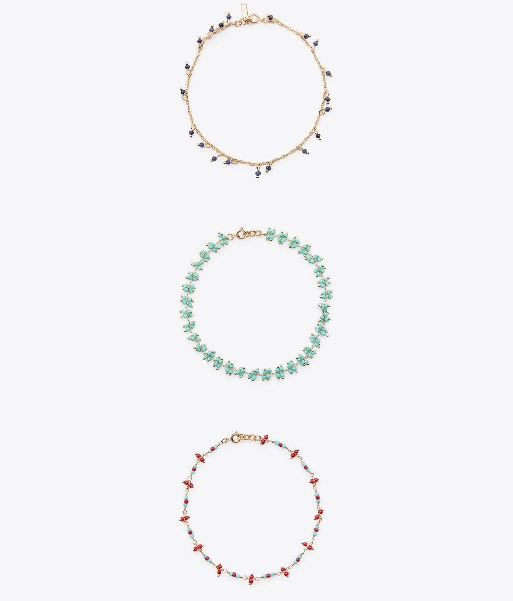 Zara 3-Pack of Beaded Ankle Bracelets, $29.90 at Zara