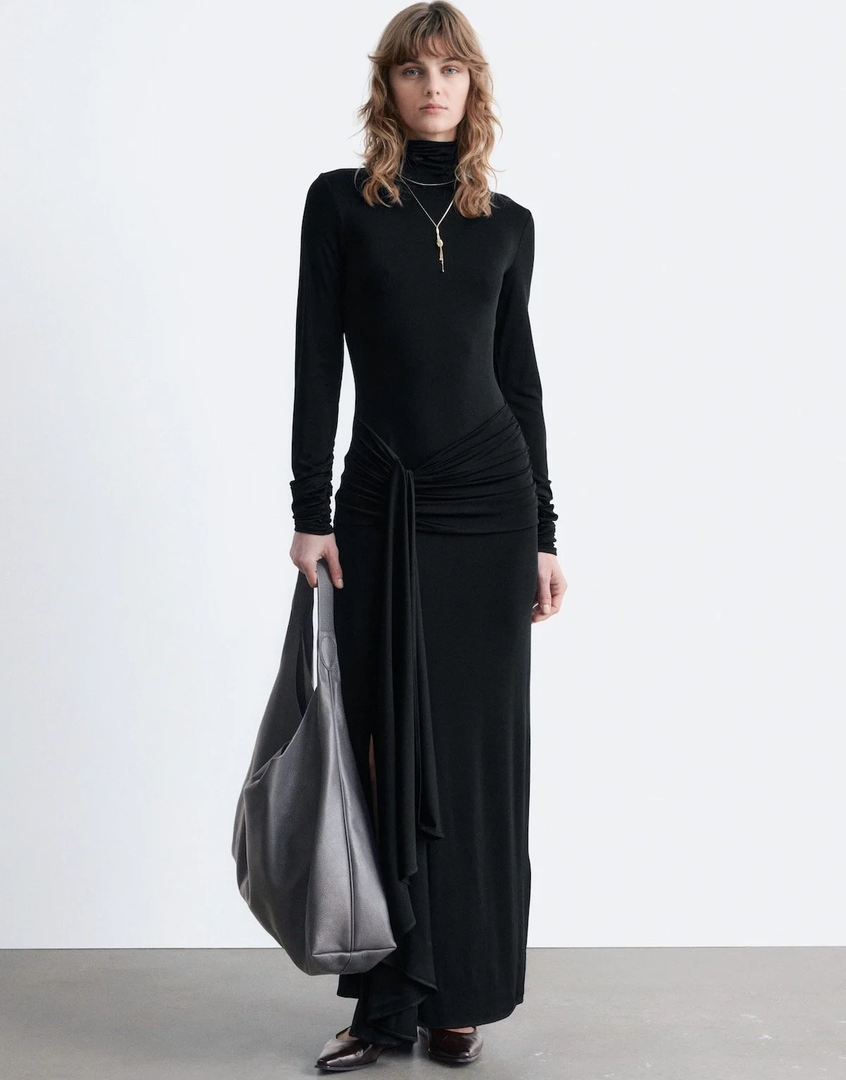 & Other Stories Tie-Detail Turtleneck Midi Dress, $119 at & Other Stories