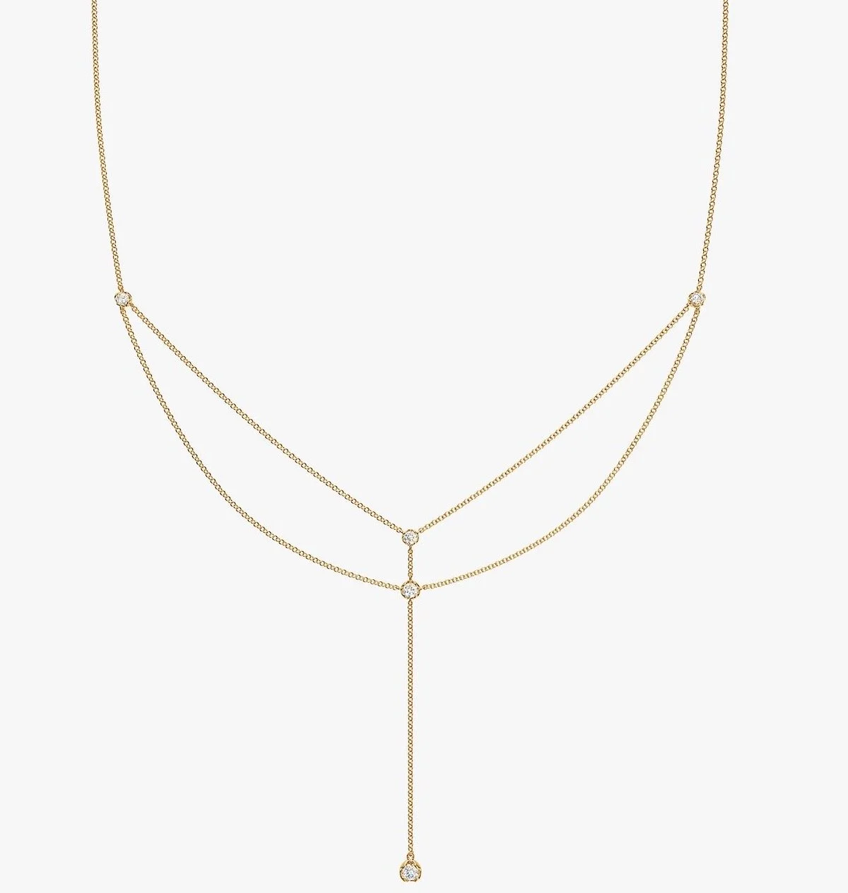 J’evar Lotus Petals Double-Layered Lariat Necklace, $2,100 at J'evar