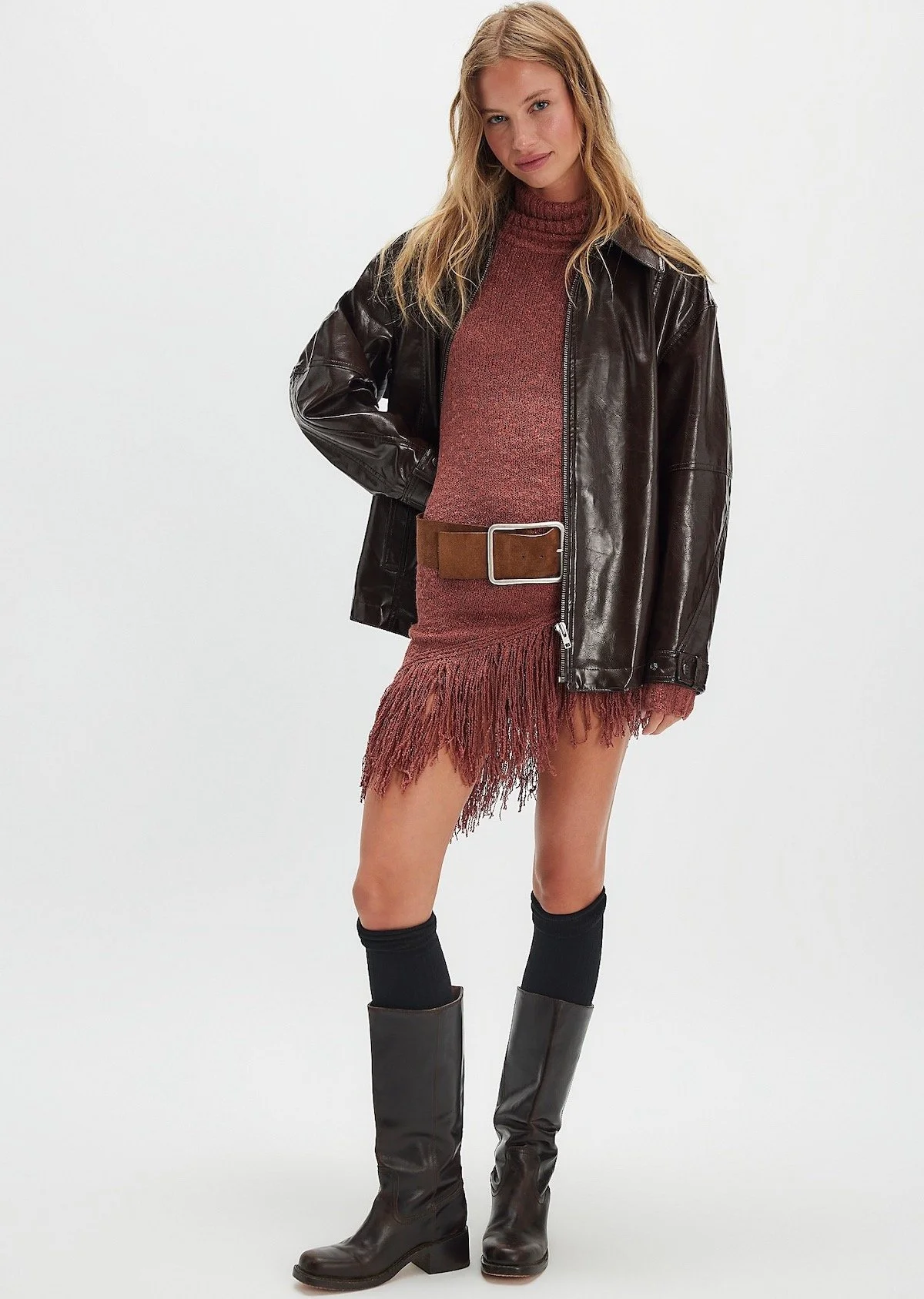 Understated Leather Whole Lotta Trouble Dress, $254 at Free People