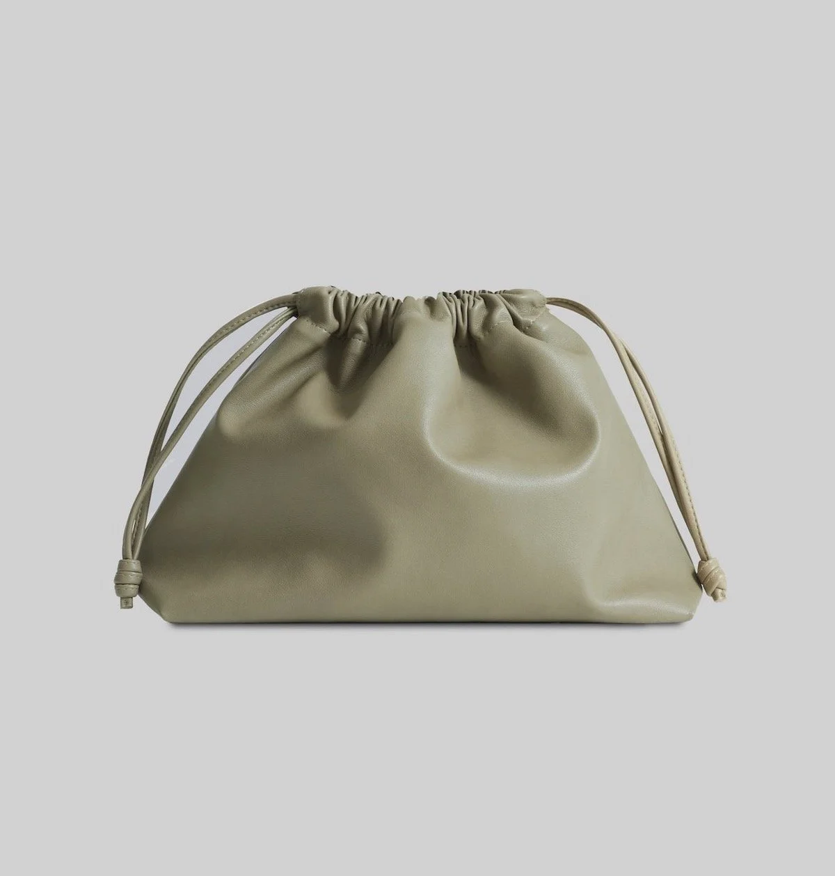 The Frankie Shop Morgan Faux Leather Small Pouch in Sage, $190 at The Frankie Shop