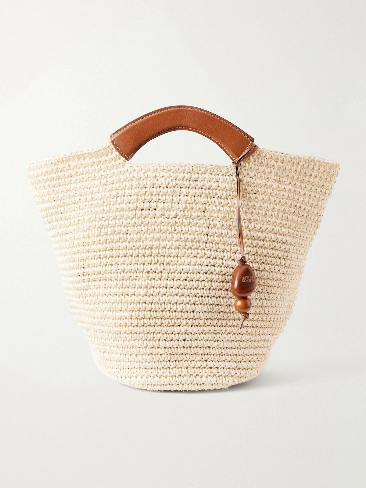 Hunting Season Leather-Trimmed Raffia Tote, $495 at Net-a-Porter