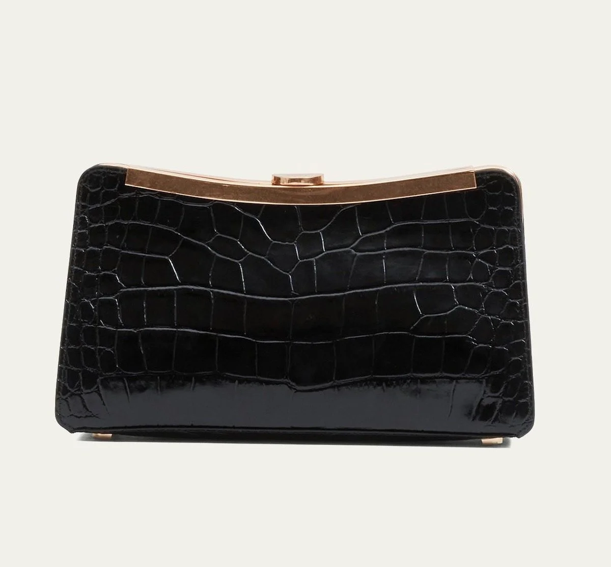 SIMKHAI Solange Croc-Embossed Leather Clutch, $575 at Bergdorf Goodman