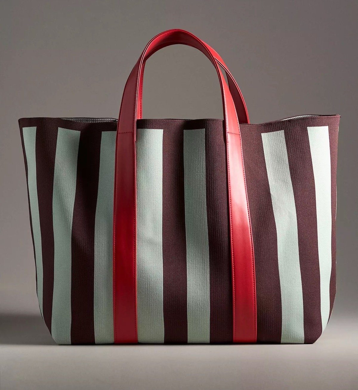 By Anthropologie Everyday Stripe Knit Tote in Turquoise, $108 at Anthropologie