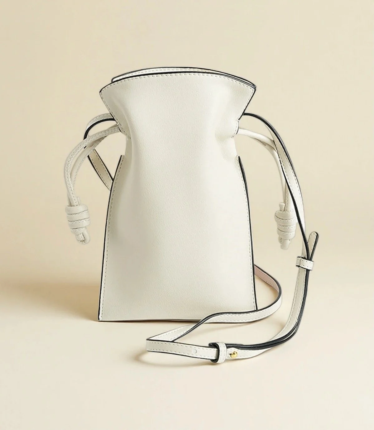 Atelier Alain Charmsoft Casual Full Grain Leather Phone Bag in White, $87 at Atelier Alain
