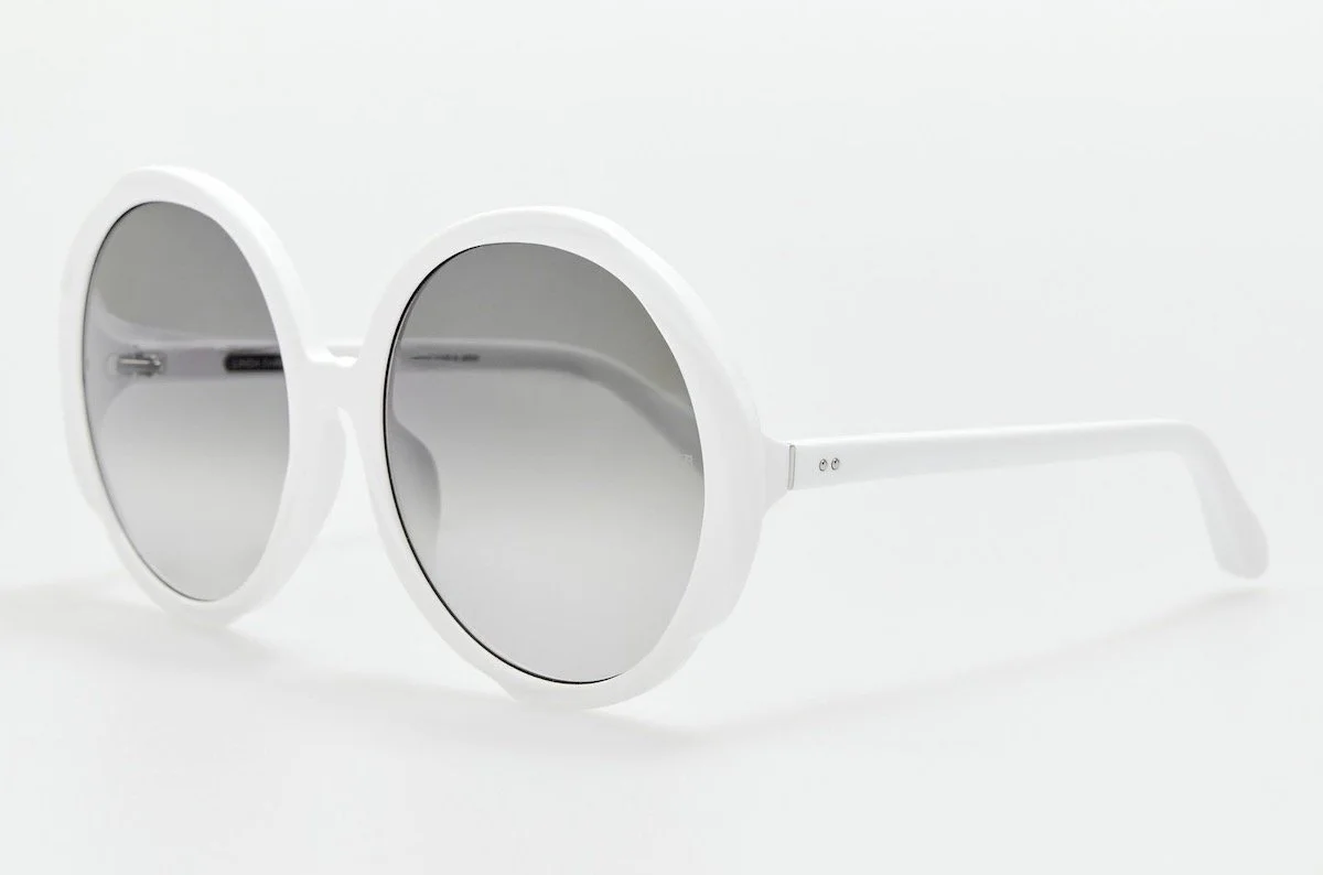 Linda Farrow Otavia Oversized Sunglasses in White, $495 at Linda Farrow