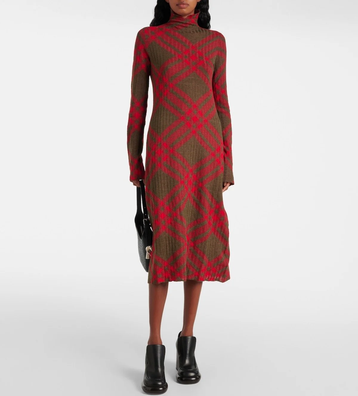 Burberry Check Ribbed-Knit Mini Dress, $1,242 at Mytheresa