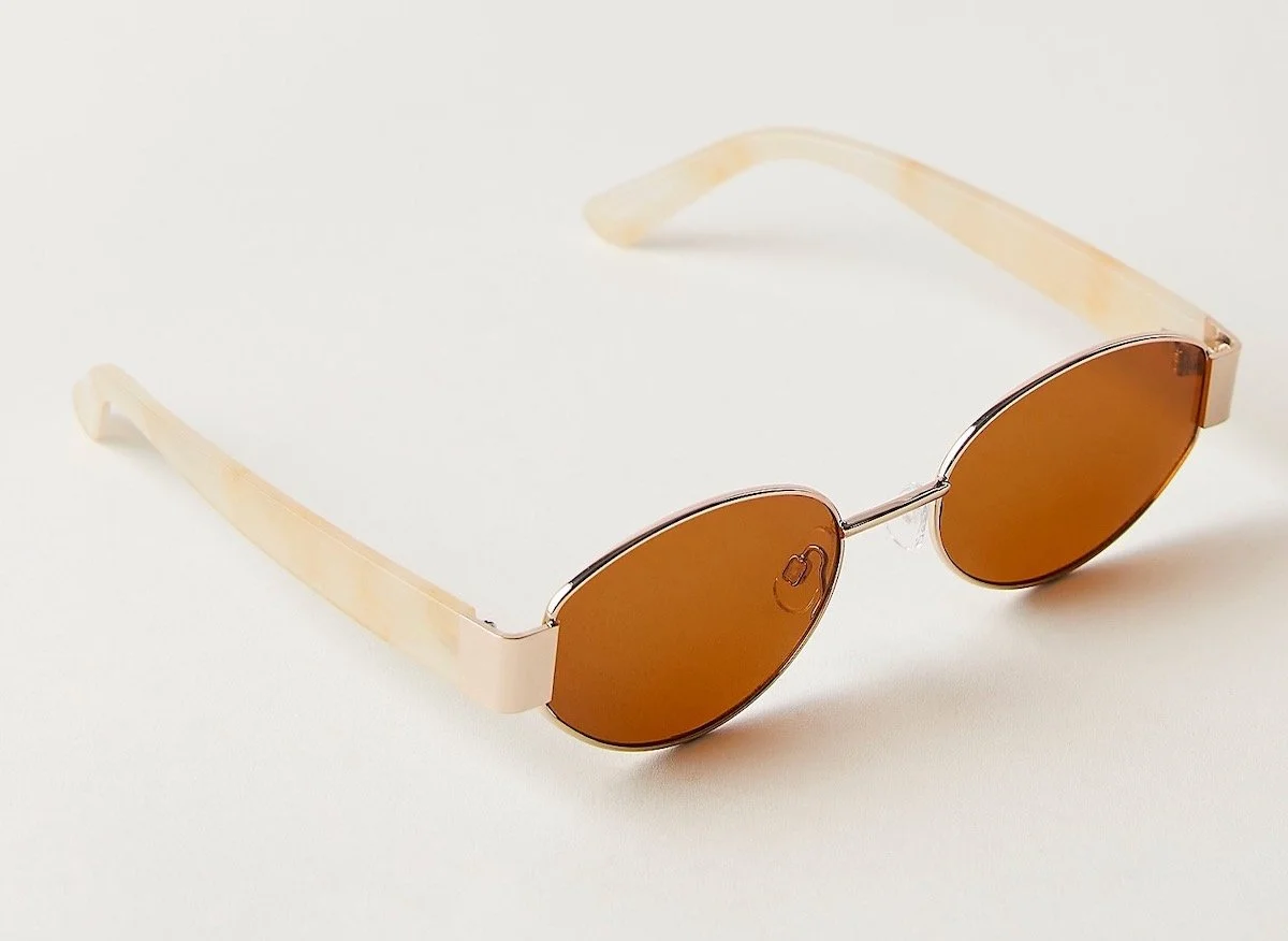 Free People Spencer Round Sunglasses in Toast, $30 at Free People