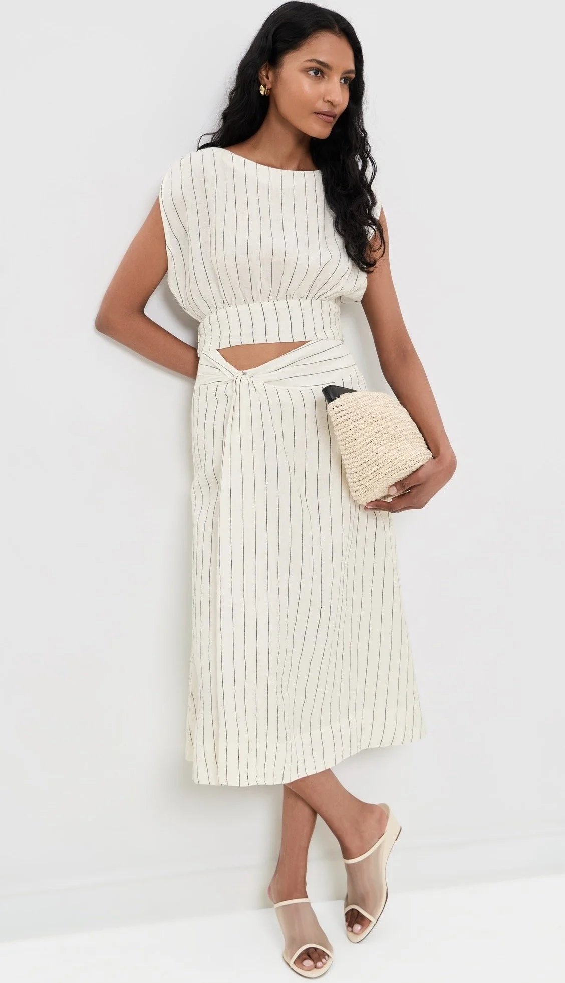 Merlette Shaan Stripe Top ($264) and Mehar Linen Stripe Skirt ($276) at Shopbop
