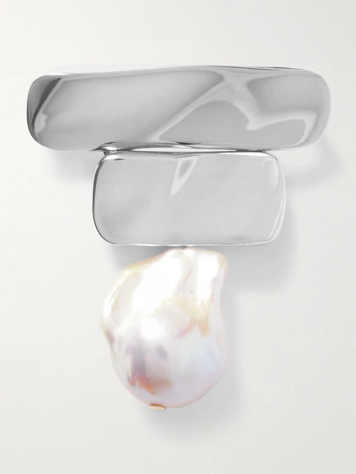 AGMES Ilona Recycled Sterling Silver Pearl Brooch, $495 at Net-a-Porter