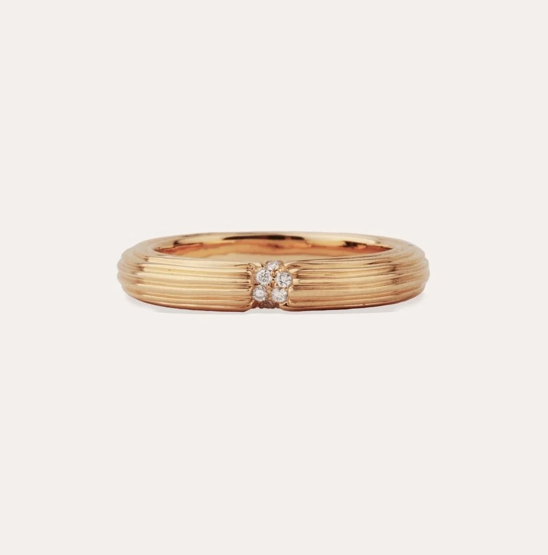 Completedworks Pillar 18 Carat Yellow Gold Diamond Band Ring, $1,575 at Completedworks