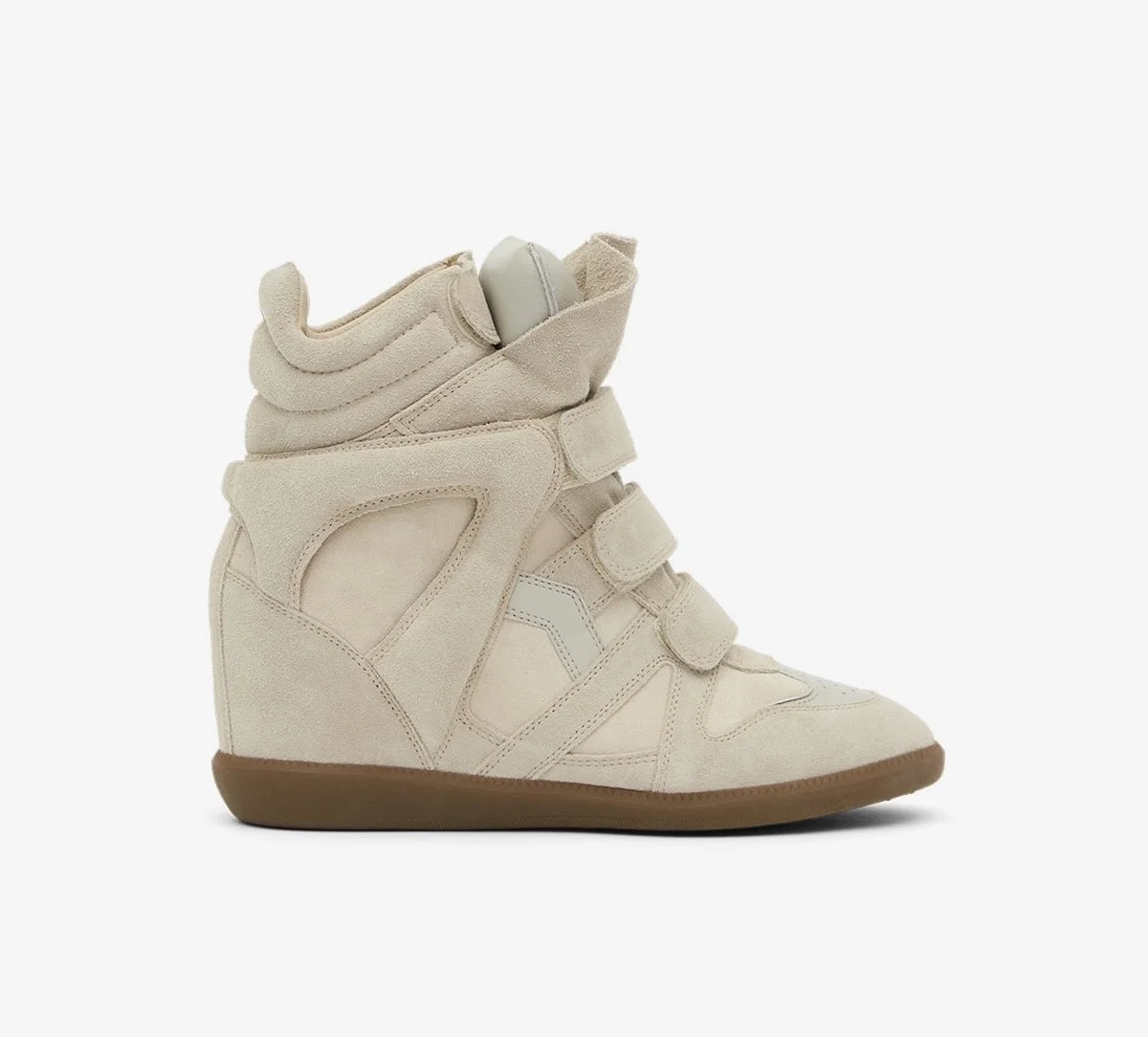 Isabel Marant Bekett Leather Wedge Sneakers in Ecru, $790 at Isabel Marant