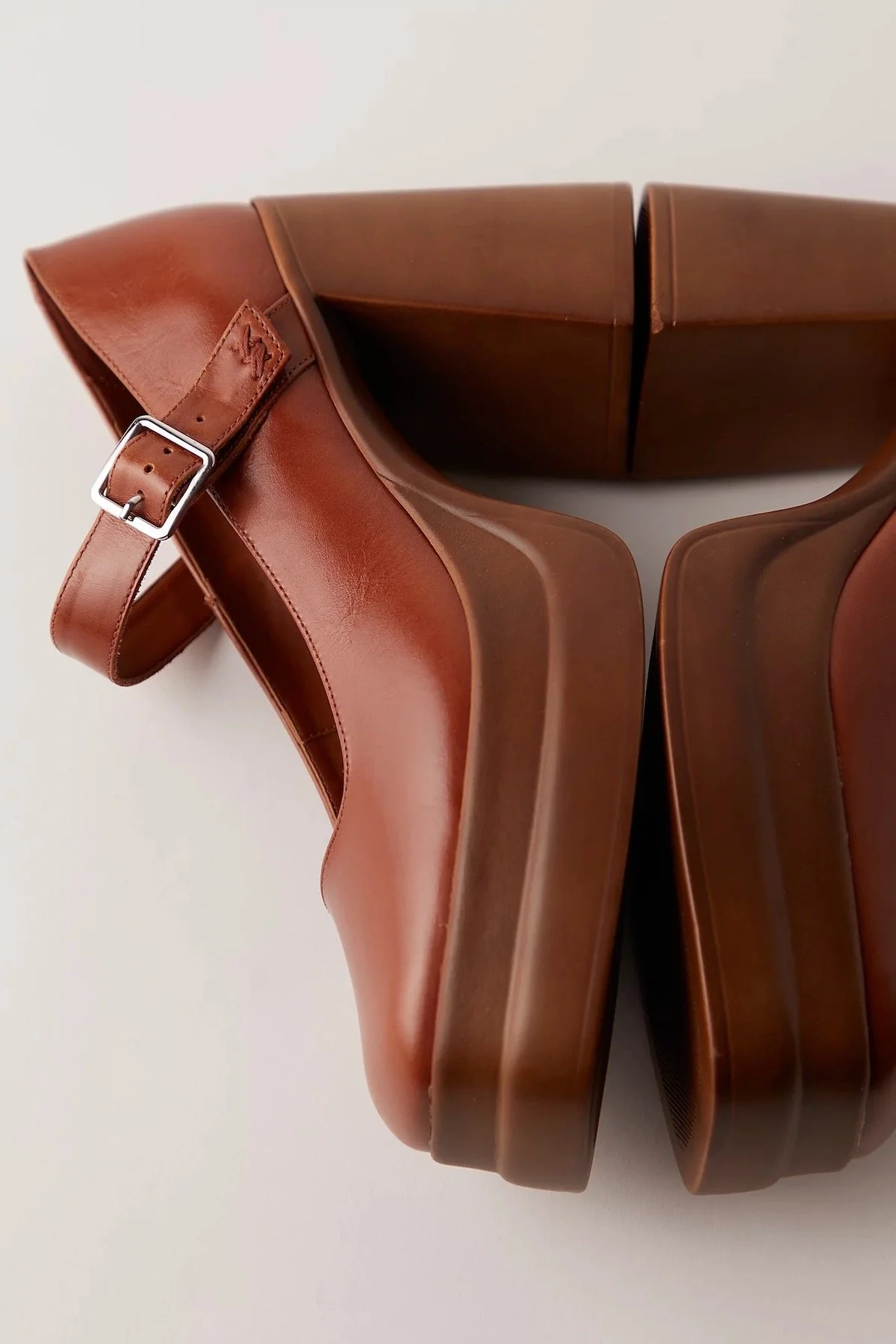 FP Collection Marais Mary Janes in Chestnut Leather, $178 at Free People