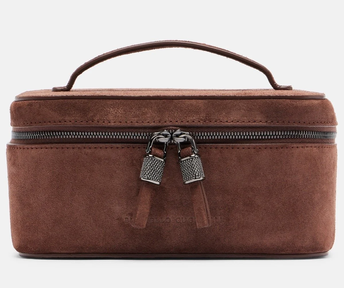 Brunello Cucinelli Mini Suede Vanity Bag, $1,309 at Mytheresa