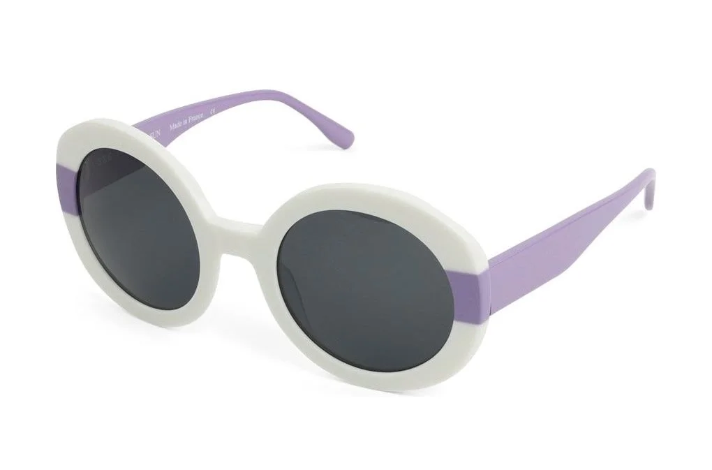 SEE Eyewear SEE 1857 Sun in White/Lavender - Grey Lens, $49 at SEE Eyewear