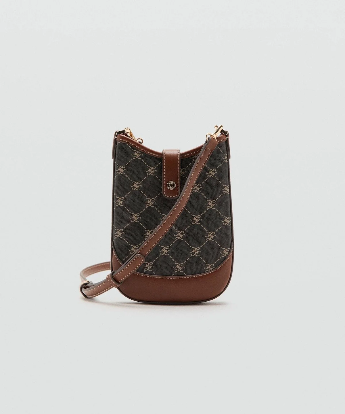Mango Logo Print Phone Cover in Brown, $45.99 at Mango