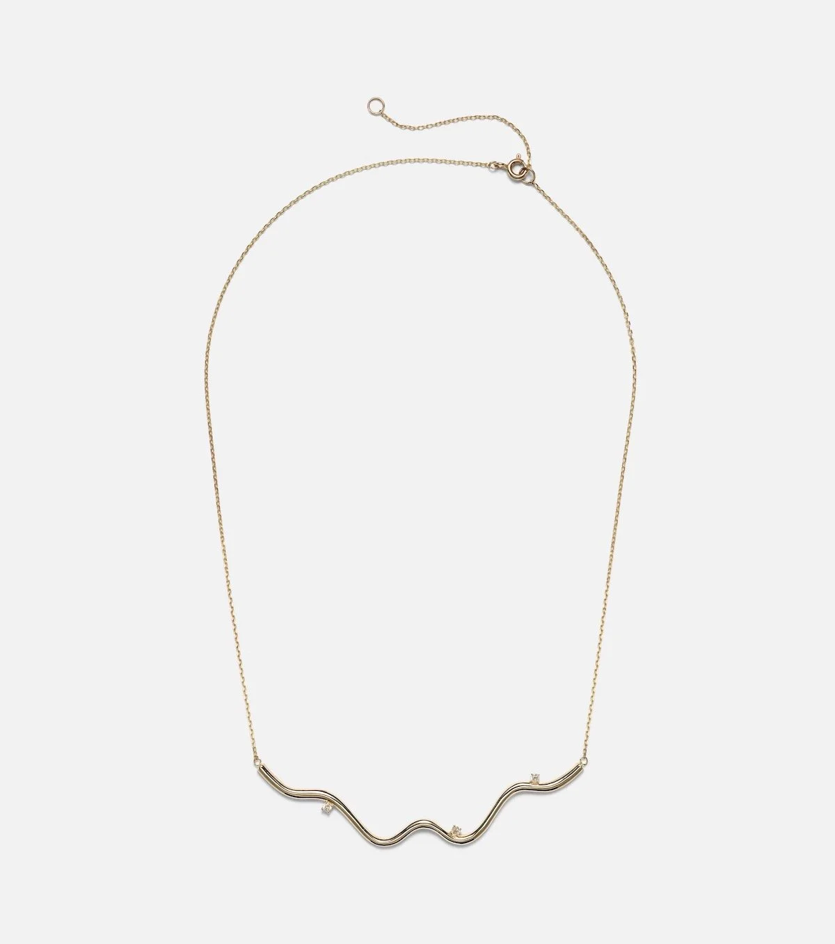 STONE AND STRAND Harbor Lights 10kt Gold Necklace With Diamonds, $610 at Mytheresa