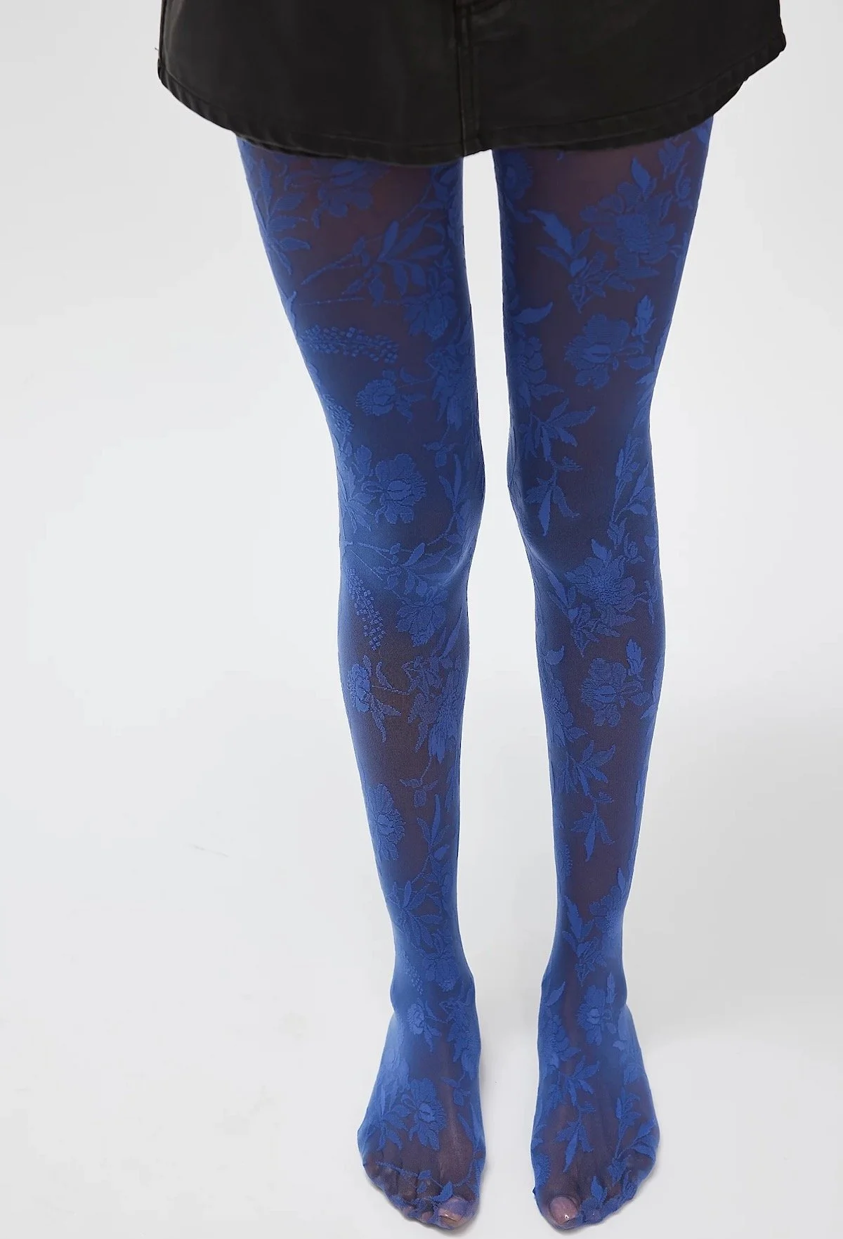 Free People Prairie Lace Tights in Bluebird, $38 at Free People