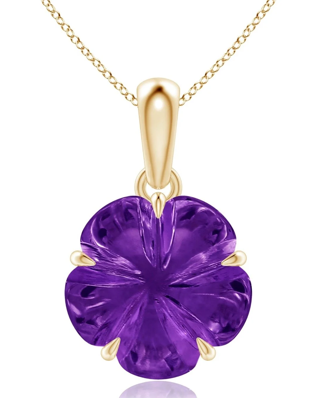Angara Five-Petal Flower Amethyst Solitaire Pendant, $1,124 at Angara