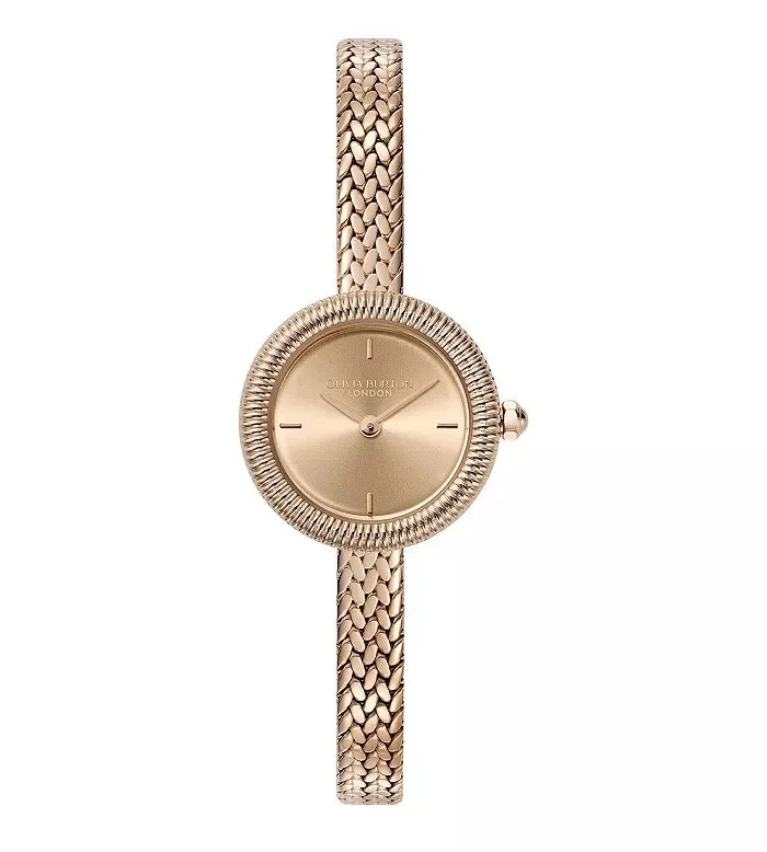 Olivia Burton Classic 20mm Finery Rose Gold Mesh Watch, $165 at Olivia Burton