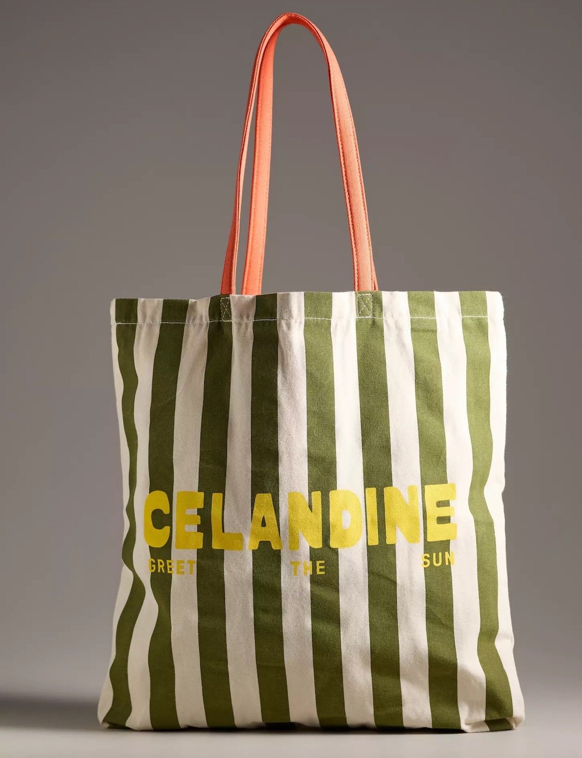 Anthropologie Graphic Canvas Tote in Celandine Stripe, $68 at Anthropologie