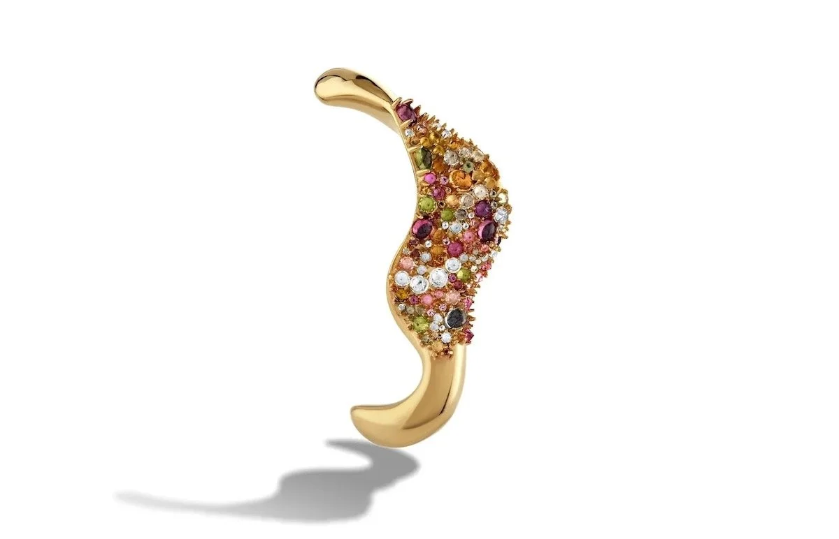 Collina Strada Encrusted Abstract Brooch, $445 at Collina Strada