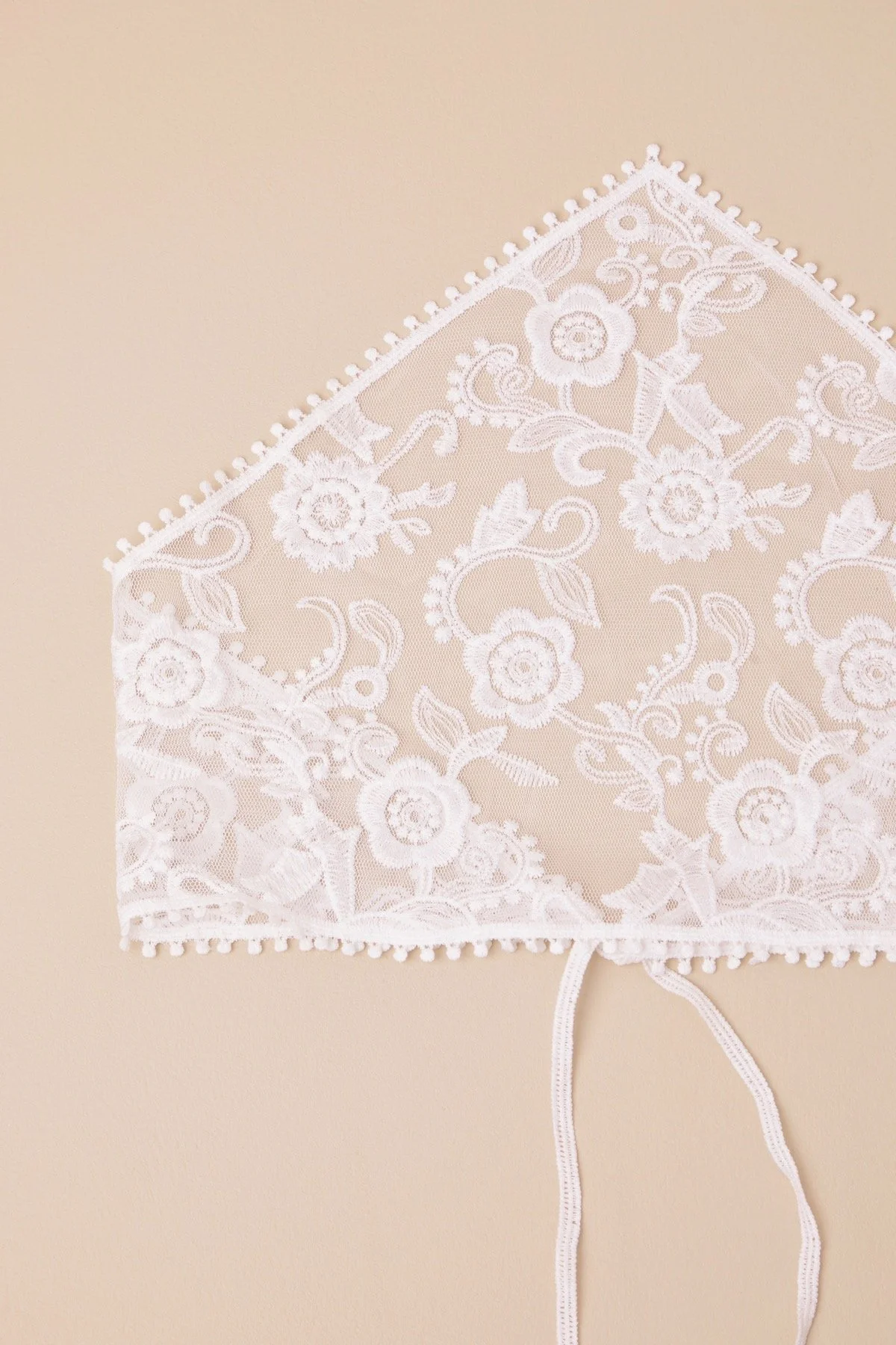 Lulus Lennyn White Floral Embroidered Head Scarf, $14 at Lulus