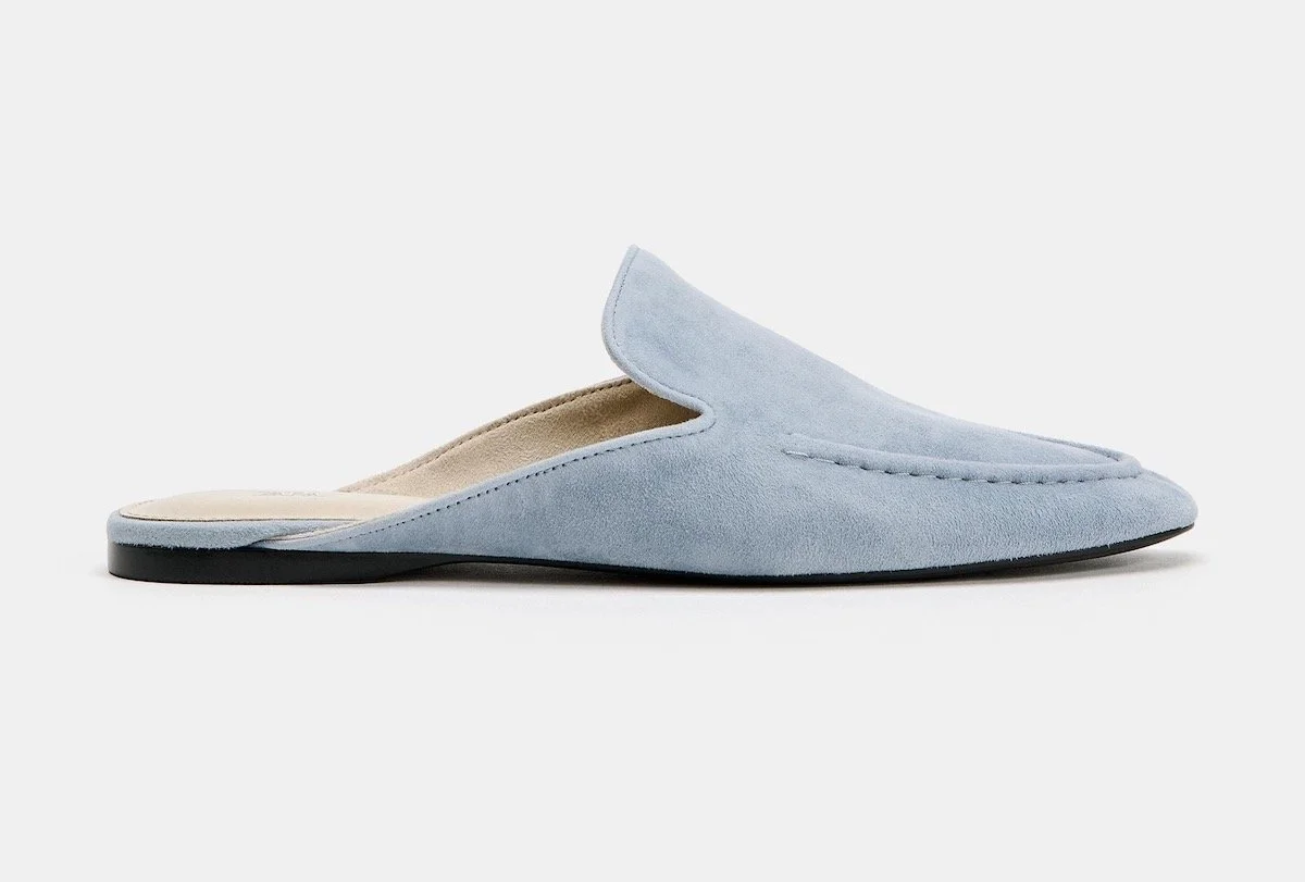 Zara Suede Mule Loafers, $75.90 at Zara