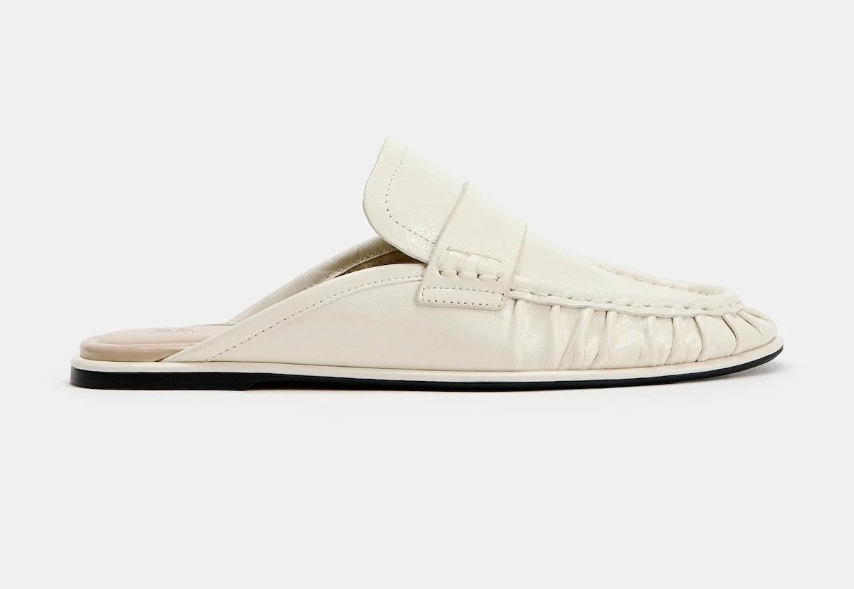 Zara Leather Mule Loafers, $79.90 at Zara