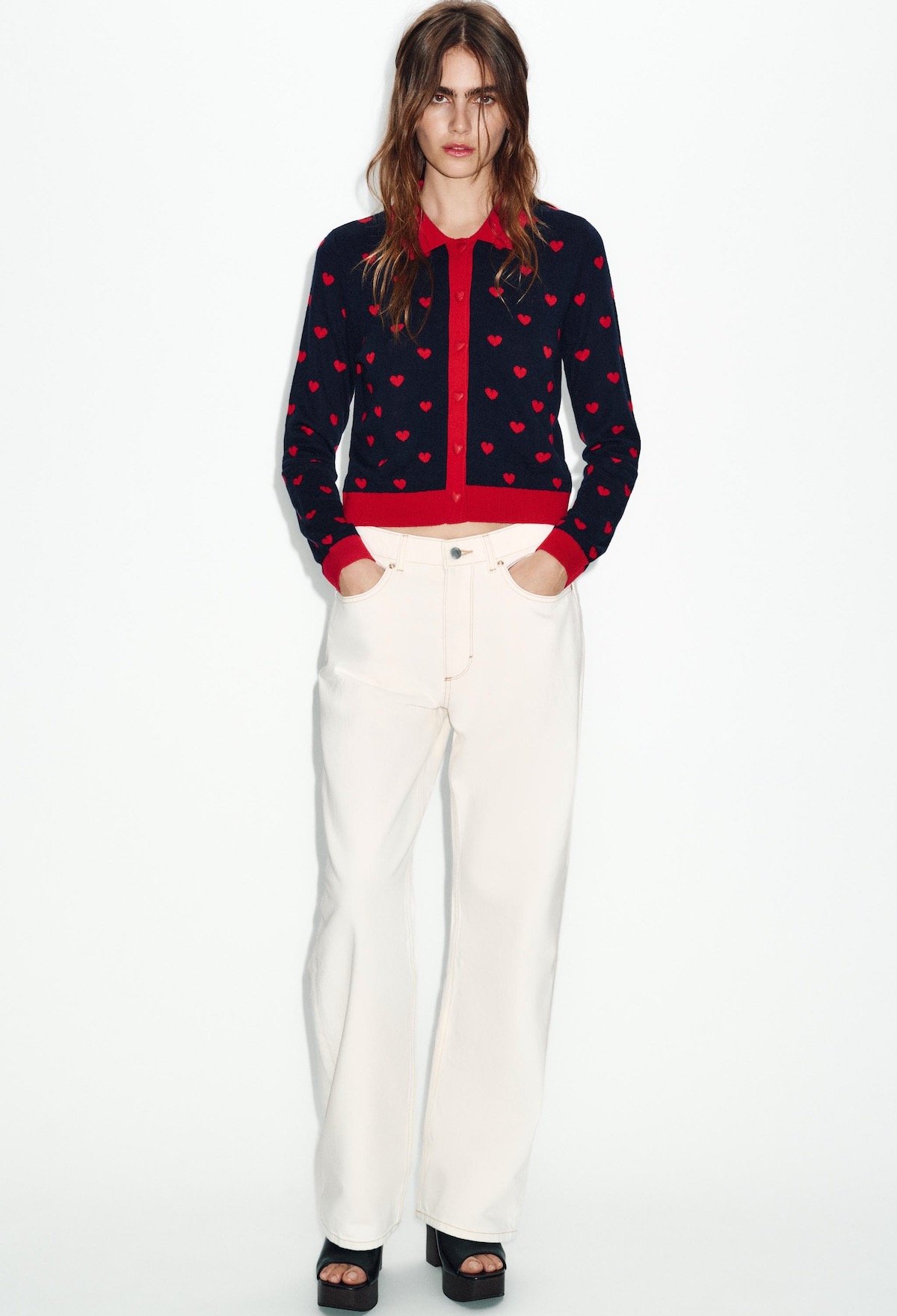 Zara Z1975 High-Rise Regular Long Length Jeans in White, $49.90 at Zara