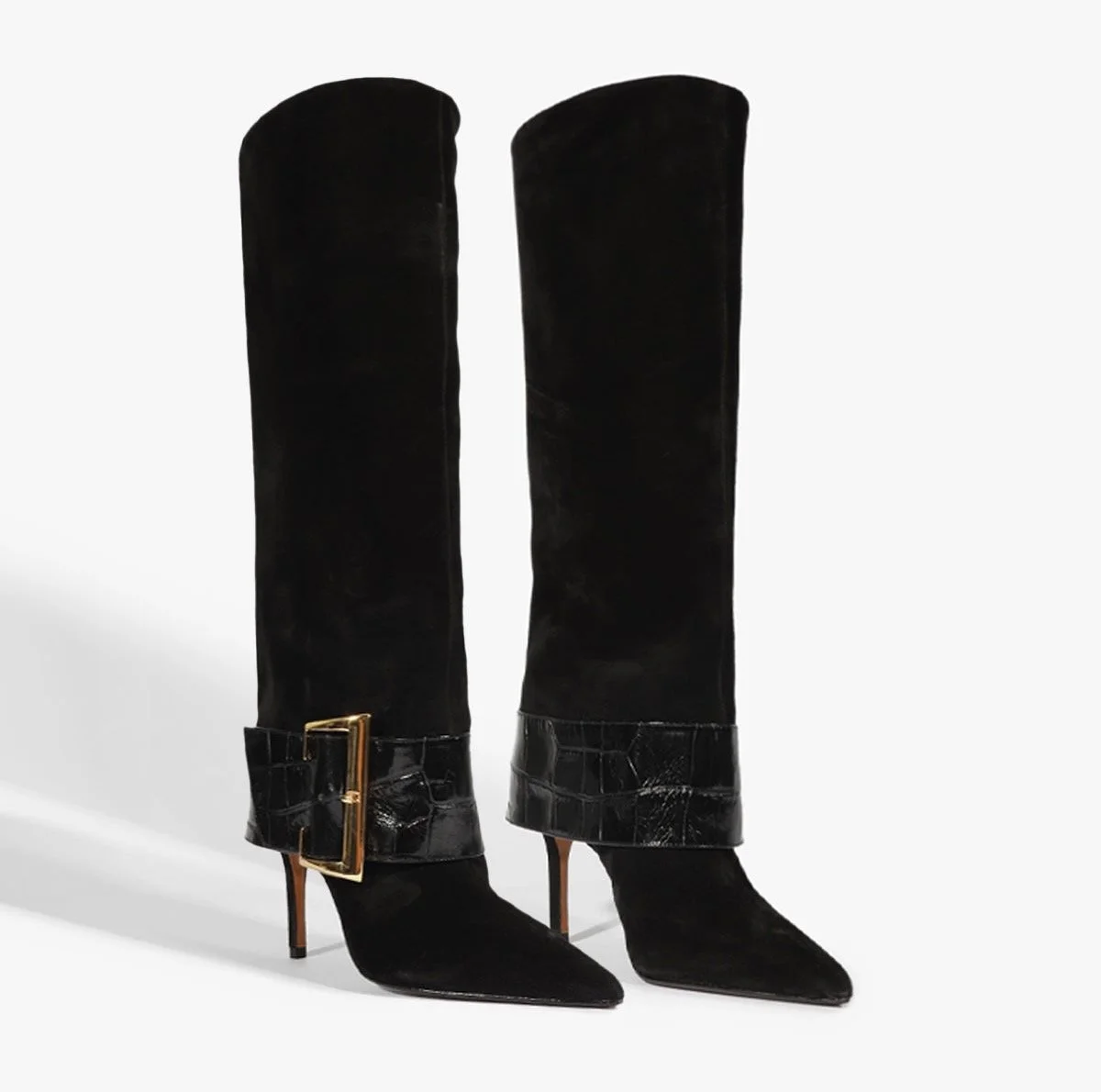 Schutz Beatrix Suede Boot in Black, $338 at Schutz