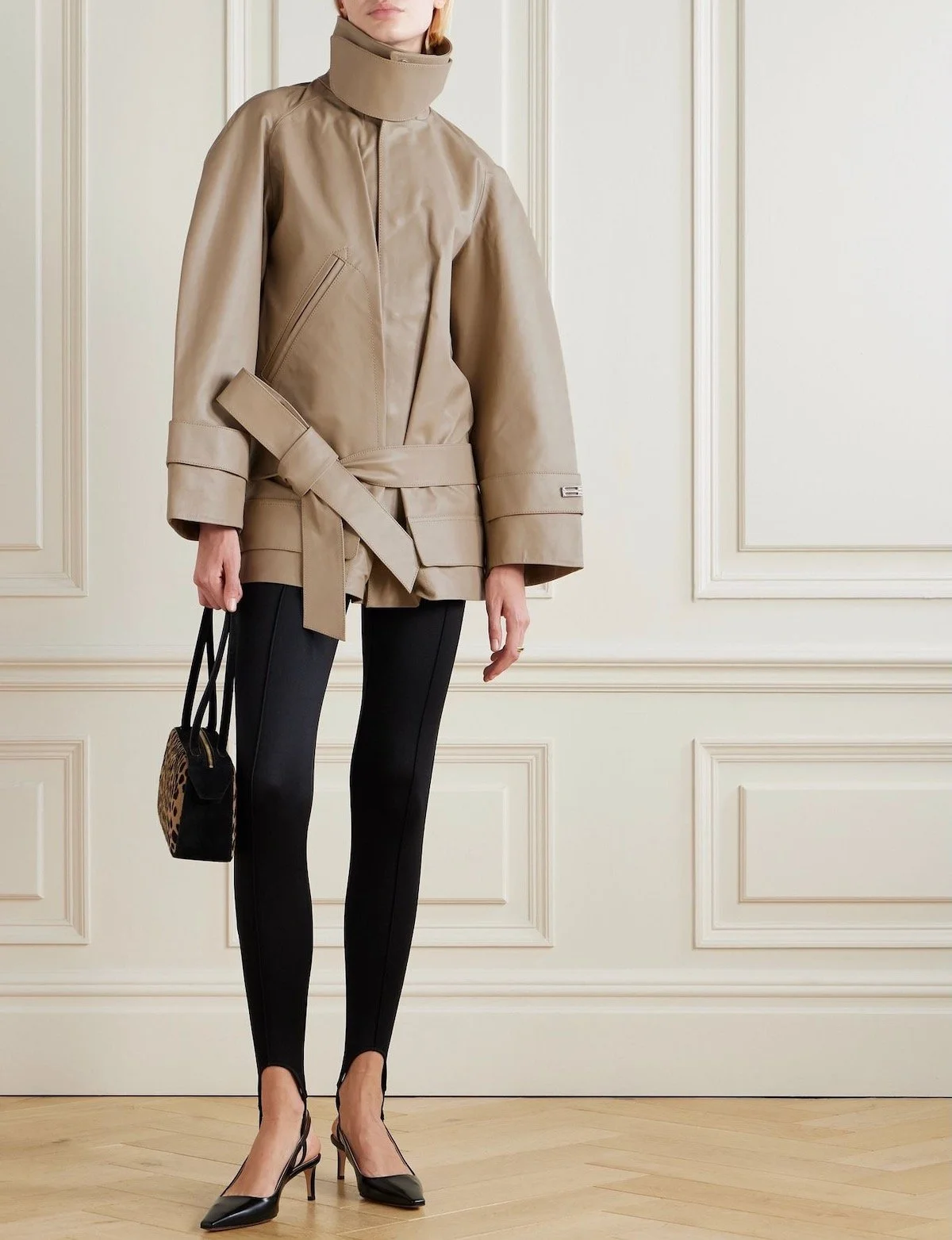 Victoria Beckham Cropped Belted Leather Jacket, $3,250 at Net-a-Porter