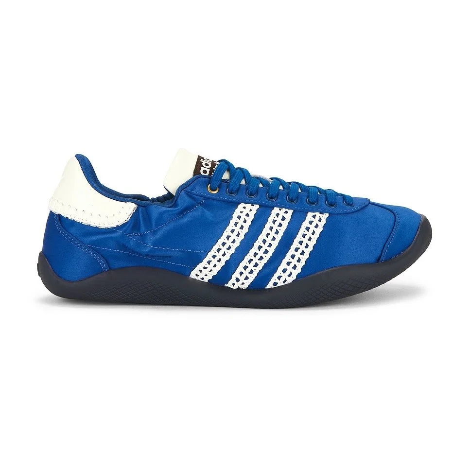 Adidas by Wales Bonner Karintha Lo Satin Sneaker in Blue Quartz, $165 at FWRD