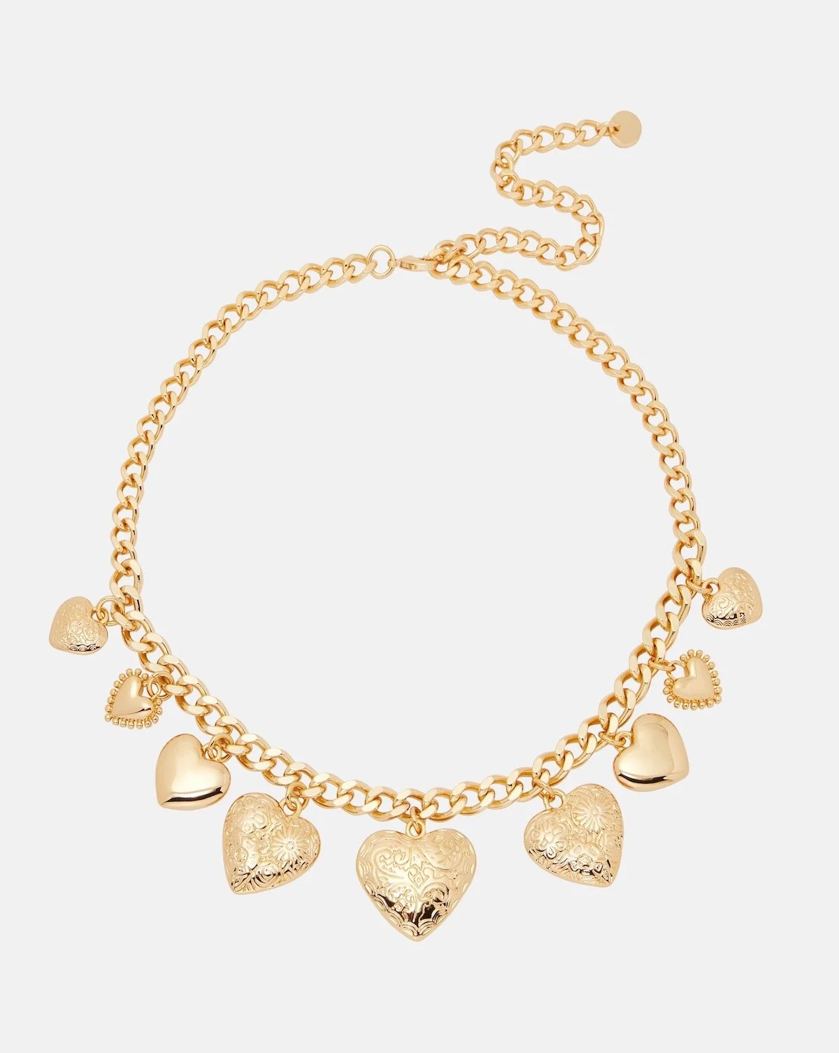 Self-Portrait Gold Heart Charm Necklace, $410 at Self-Portrait