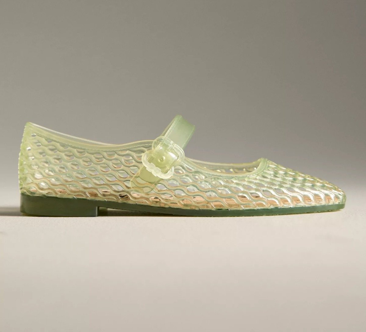 Sam Edelman Michaela Mary Jane Jelly Flats in Pear, $50 at Anthropologie