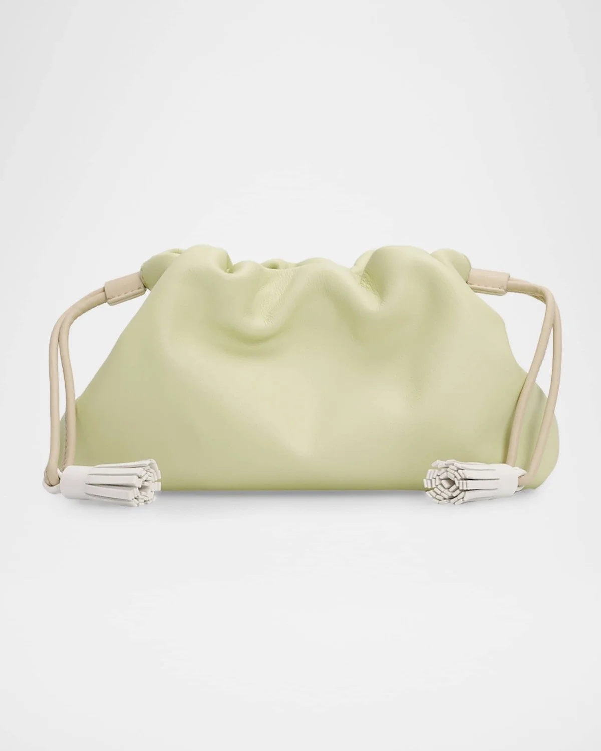 Veronica Beard Stash Small Leather Drawstring Clutch Bag, $495 at Neiman Marcus
